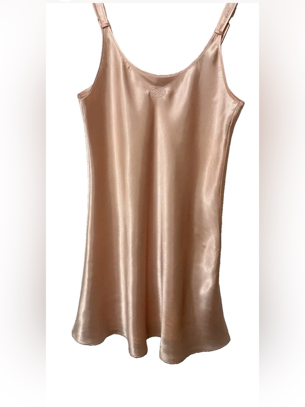 Vintage Oscar De La Renta Pink Label Satin Pink Nightie Size Small